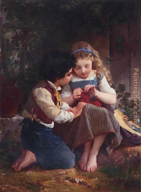 A Special Moment painting - Emile Munier A Special Moment art painting